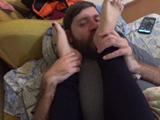 She walked in her socks for_four days to bring me a great pleasure of the smell_her soles