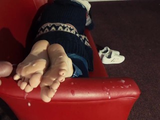 A female colleague_let me make a mess on her gorgeous soles (fullvideo)