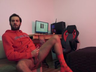 Computer Wank Cum On My Red Socks