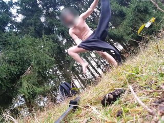 Naked Walk/masturbation_in Busy_Woods. Almost_Caught Multiple Times