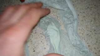 Tasting gf's dirty lace panties found in the laundry basket