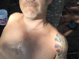 Camping site challenge in national park. Strip and walk back naked to site,then anal_fuck reward