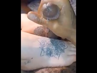 Rubbing Bbc On My Soles And Big Nut At The End