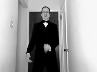 I jerk off in a tuxedo and drop a load of cum_on you