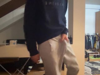 Grey Sweatpants Bulge