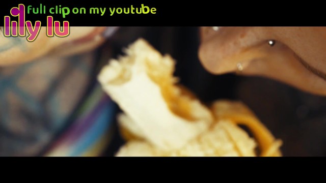 BANANA ASMR - FREE Youtube channel   Film by: Lily Lu / Model: Anuskatzz   Em / Tattoo ink SFW