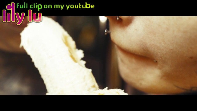 BANANA ASMR - FREE Youtube channel   Film by: Lily Lu / Model: Anuskatzz   Em / Tattoo ink SFW