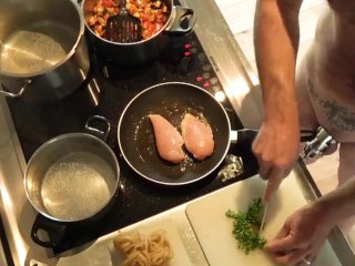 Miss M.'S Real Life Slave Does The Cooking - Locked To The Stove - 24 Minutes