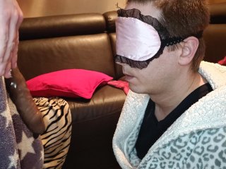 Femdom Slave Gets New Cock Sucking Training!