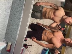 Daniel Hausser fucks muscle guy in gym locker room