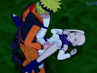 Ino Yamanaka and Naruto Uzumaki have deep sex in a_park at_night. - Naruto Hentai