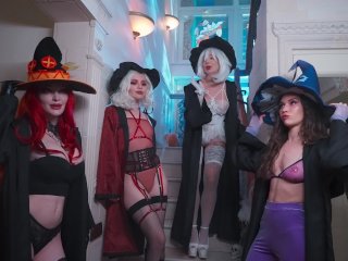 Hardcore Orgy with Four Sexy Witches and One_Big Dick_AliceBong