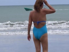 My wife on the beach enjoys first time sex with her best friend's husband