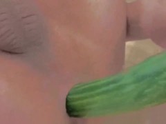 Femboy Gapes Ass With Cucumber