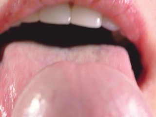 Close Up Blowjob, Playing with My Husbands Hard CockHead