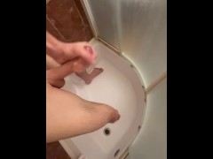 Huge cum in the shower