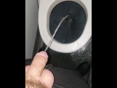 POV Pissing in the Airplane Bathroom