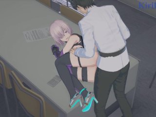 Mash_Kyrielight and Ritsuka Fujimaru Have Deep Sex in the_Office. - Fate/Grand Order Hentai