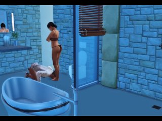 Step Bro Caught Watching_Step Sis_in the Shower - Cumshot