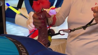 Adult Toys Handjob Endurance While Tied Up And Fucking Pussy Doggie Style