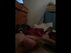 Sissy  teasing his cock
