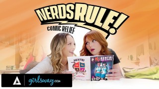Lacy Lennon And Lily Larimar GIRLSWAY College Geeks Have Been Turned On After Reading Hentai Comics