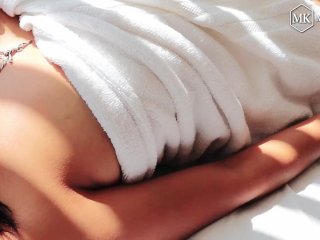 Milf Kelly Dresses As A Geisha To Massage Her Customer's Big Boobs