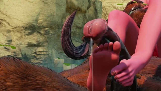 Furry Lizard Porn Feet Fuck - Furry Minotaur vs Horny Girl | Big Cock Monster Toejob | 3D Porn Wild Life  - Pornhub.com