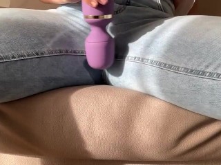 Little Kathy_squirting in_her tight jeans- Squirting Orgasm