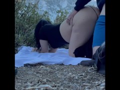 Goth girl gets fucked hard in the forest