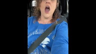 Horny Milf Cums Driving! fans.ly/MalloryKnox37