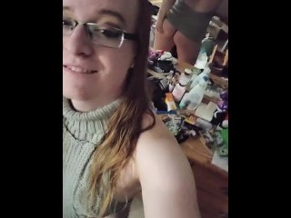 Cute Trans Girl Redhead In Sweater A Teases And Plays