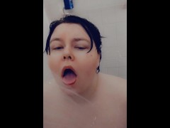 Snapchat fun in the shower