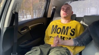 I was tied up in the car and made to cum12