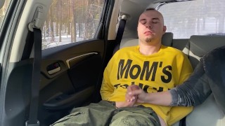 I was tied up in the car and made to cum13