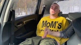 I was tied up in the car and made to cum14