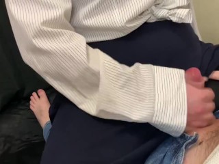 a student jerks to her teacherand gets shots of cum_on her skirt