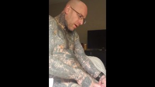 Glasses Session In A Hotel Bed