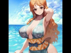 ONE PIECE - HOT NAMI WANT TRY THREESOME WITH ZORO AND SANJ / DOUBLE PENETRATION / LICKING PUSSY