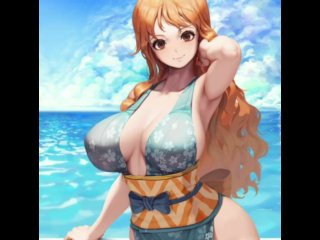 one piece hot nami want try threesome with zoro