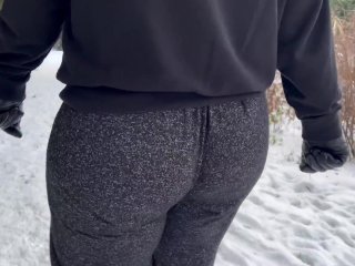 Wife Flashing Her_Huge Ass On a Public Outdoor Nature_Trail