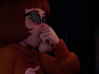 Velma Gives a Blowjob in the Dark