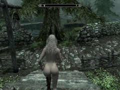 Skyrim meeting with a lesbian in a tavern and sex near the counter