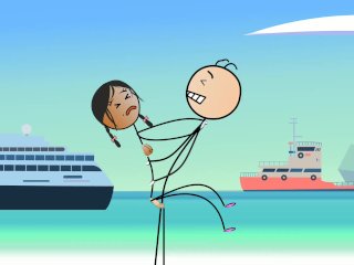Cartoon Horny Stick People Fucking At Nude Beach - Girl's Step Brother Catches Them - Ferdowa Class