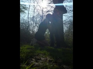Anouk Tranny Slut - Public Prostitute Deepthroating Client In Woods