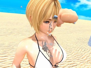 【Summer Vacation】アリスちゃんへオイル塗り 立ち編【Vrエロゲー実況】