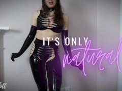 Gentle Femdom reassuring you that your latex fetish is absolutely natural