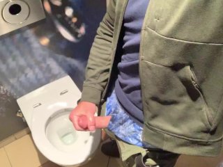 Jerking Off In The Train Station Toilet