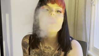 In A Hotel Room A Slut Smokes A Cigarette