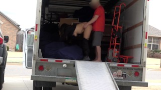 Slut Latina Wife Fucks New Neighbor In The Back Of A Truck And Is Nearly Caught By Husband Walking By